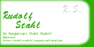 rudolf stahl business card